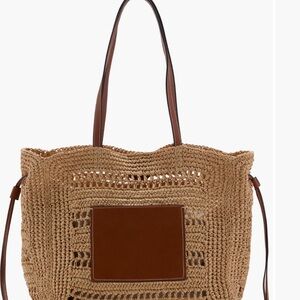 Brown Crochet Tote Bag